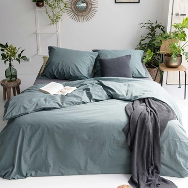 Walra The New Vintage Dekbedovertrek Groen Percal