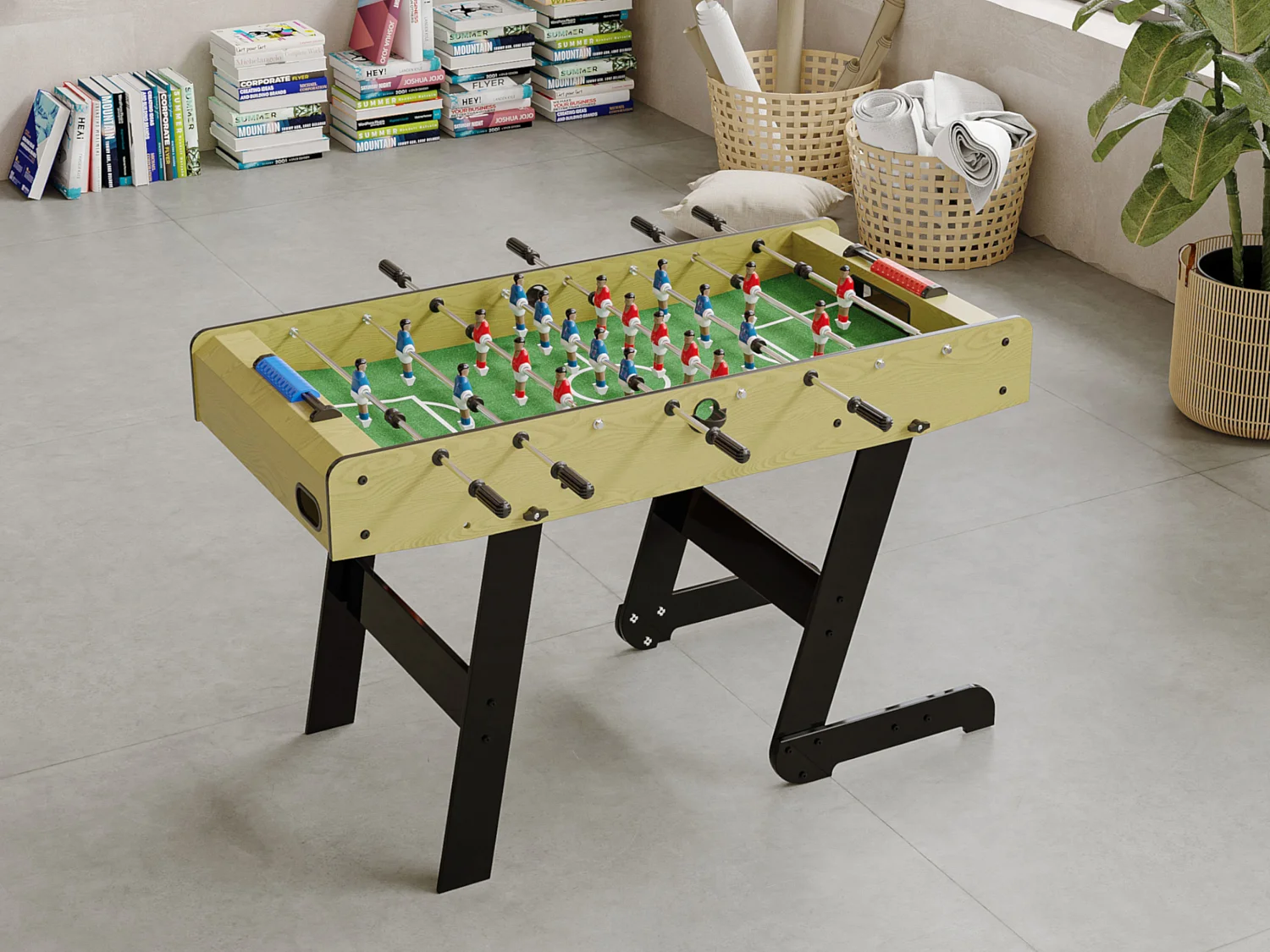 Voetbaltafel van MDF in natuurlijk licht – Opklapbaar – Koop nu online