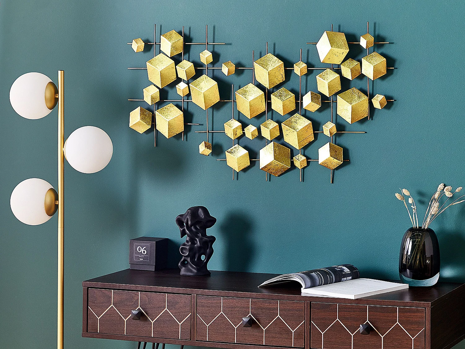 Wanddecoratie goud FLEROVIUM