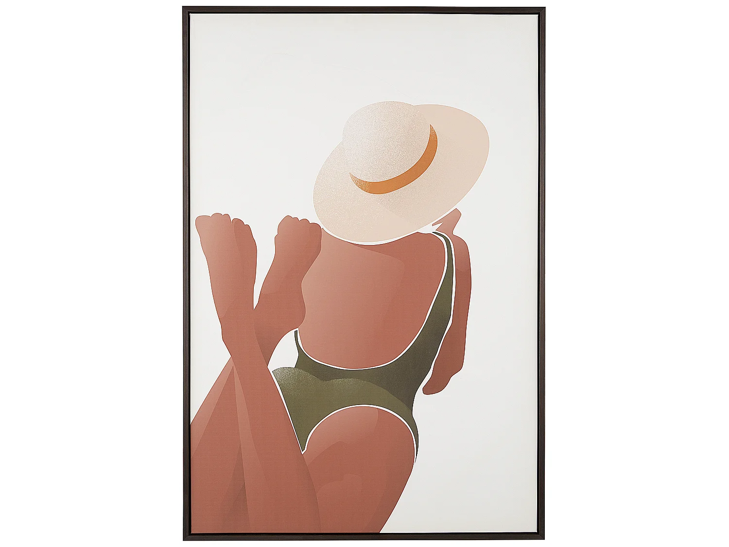 Wanddecoratie bruin/wit 63 x 93 cm FELTRINA