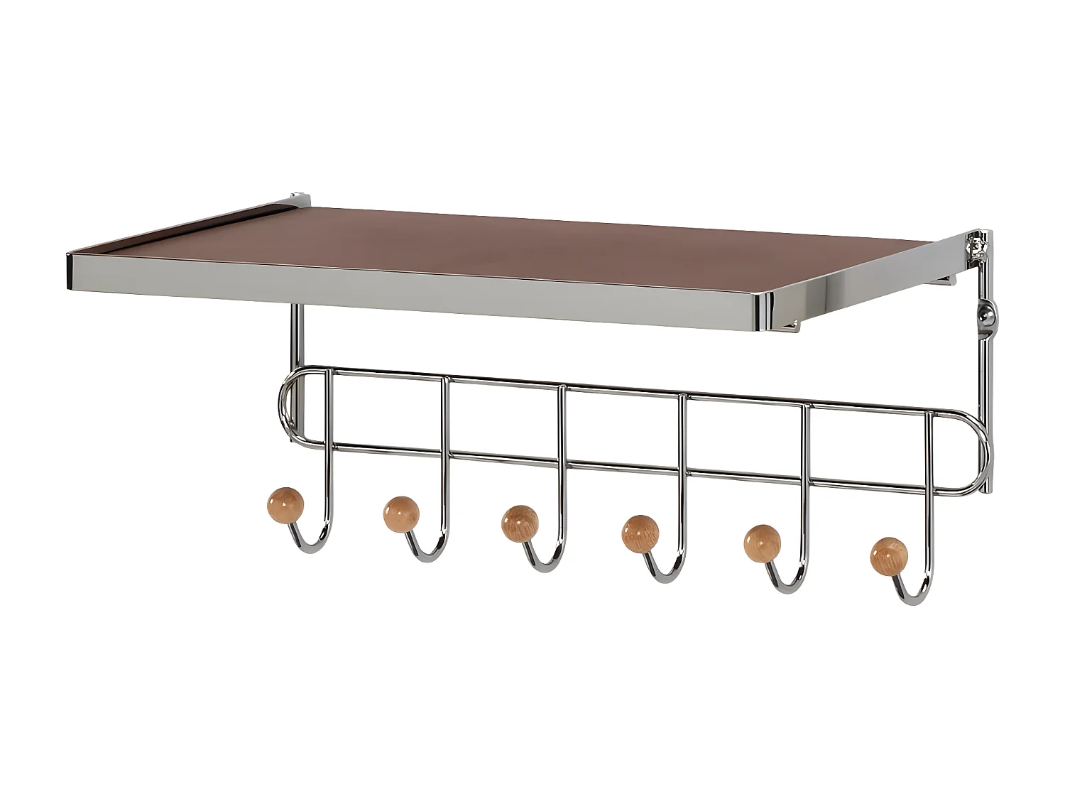 Wandkapstok – MDF – Zilver – VESTA