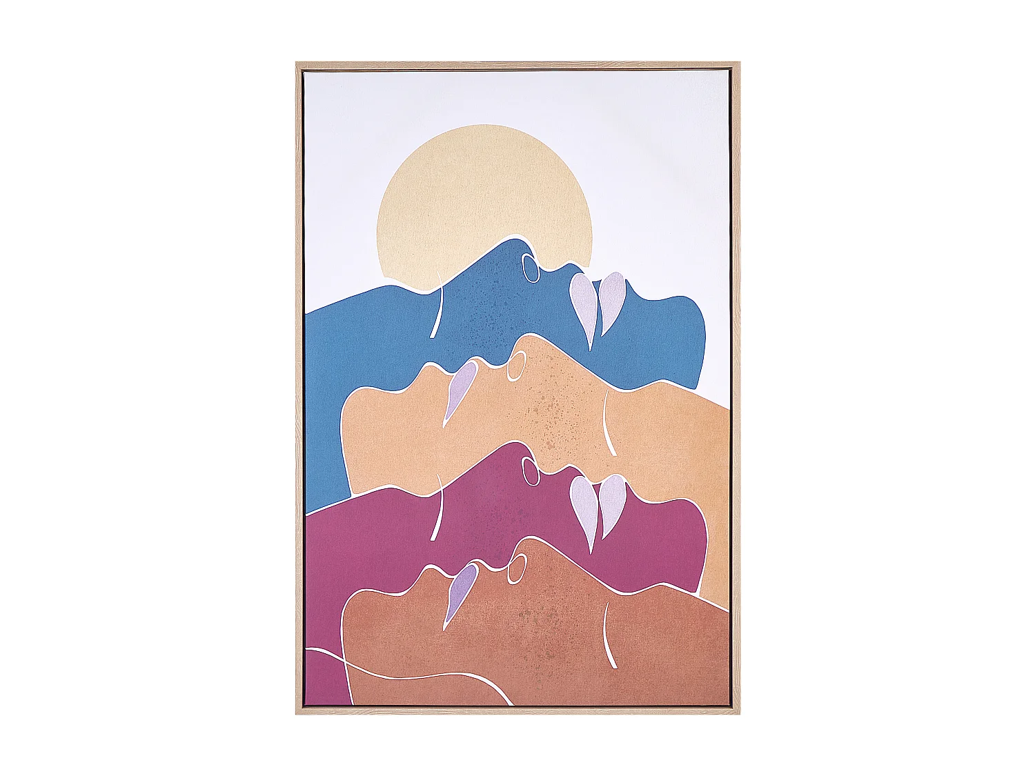 Wanddecoratie meerkleurig 63 x 93 cm FASANO