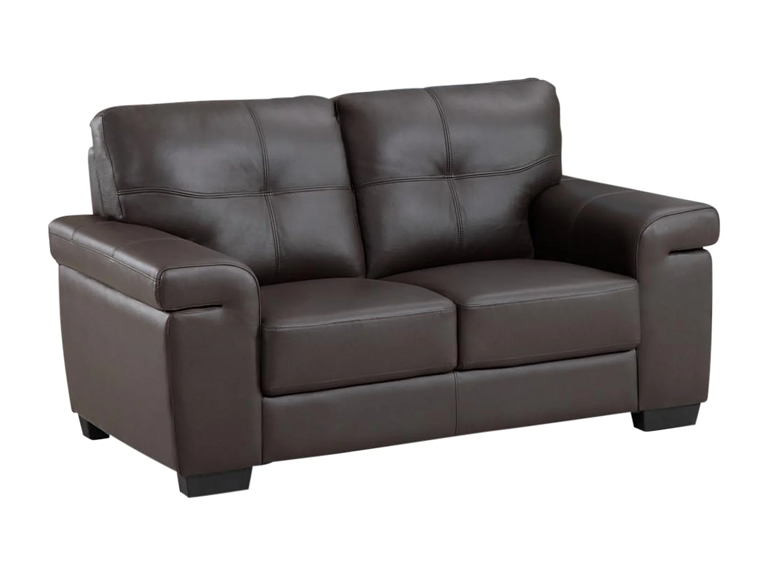 Tweezitsbank HAZELvan leer – Bruin – klafsleer