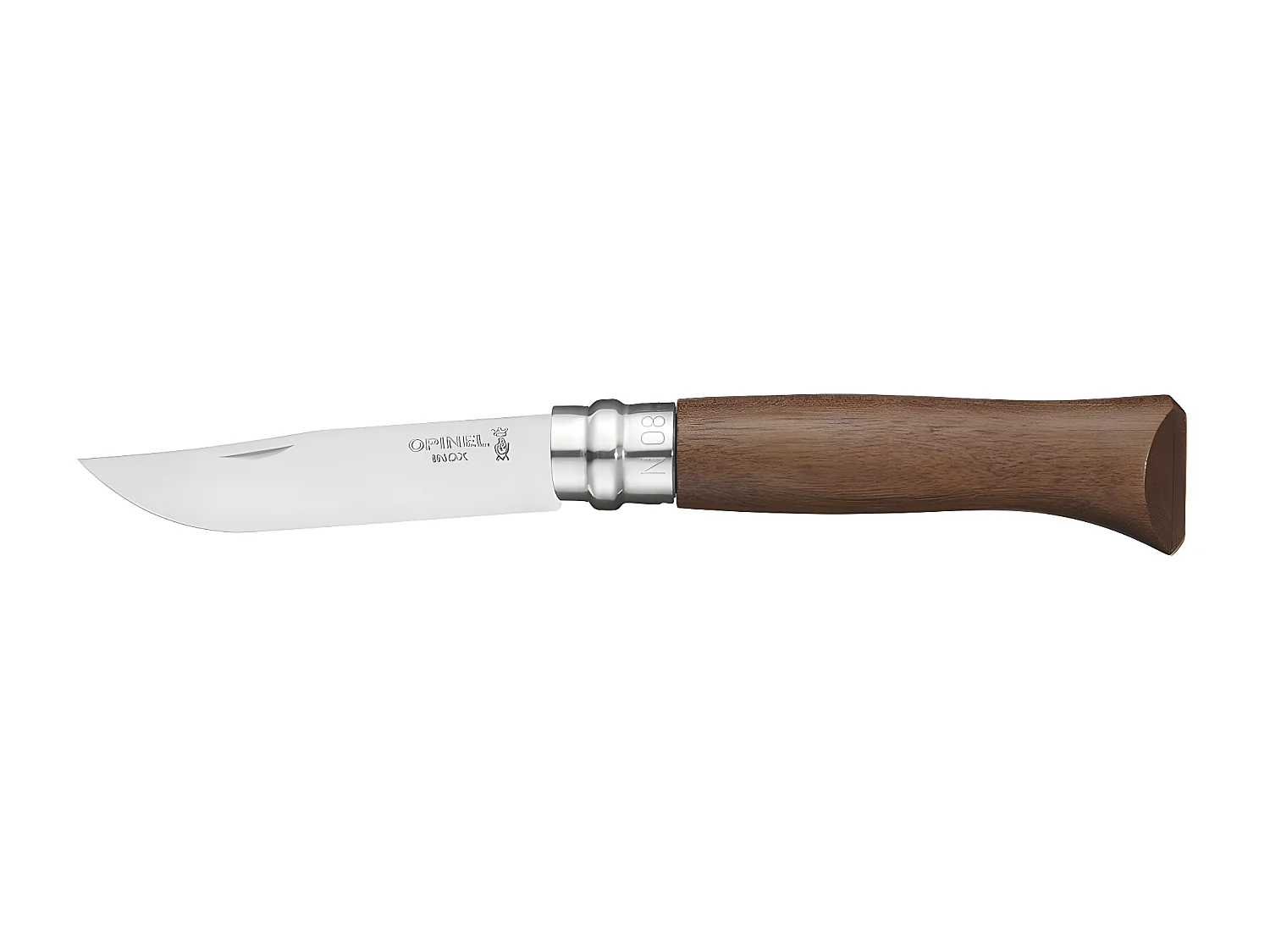 Zakmes Notenhout RVS 2022 Opinel N°8 – Lemmet 8.5 cm