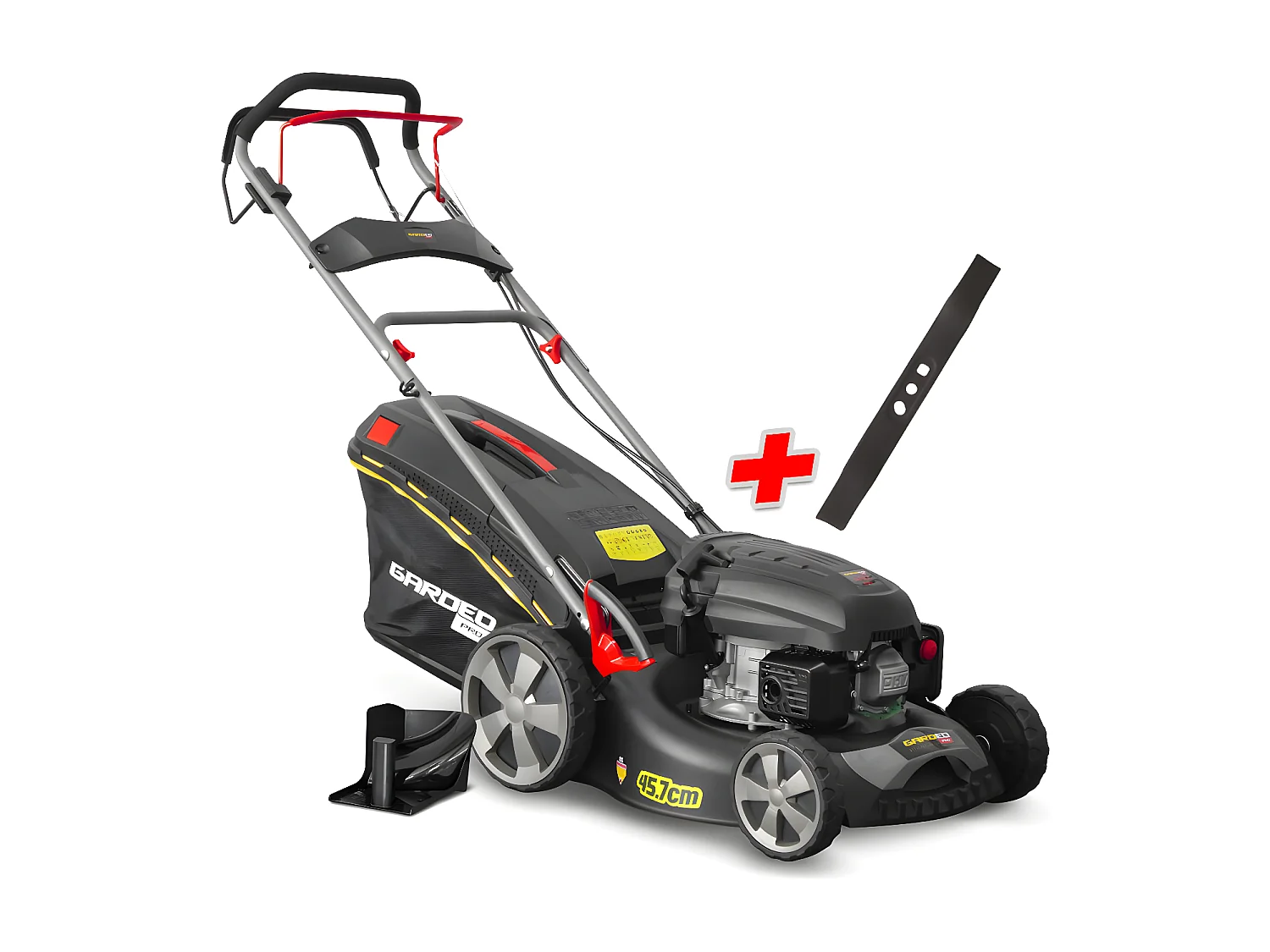 Zelfrijdende Thermische Grasmaaier 144.3CC – 46 cm Geleverd met 2 Messen + Mulching – Gardeo Pro