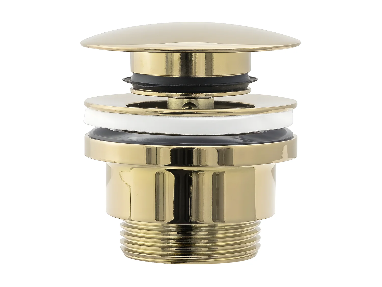 Universele clic-clac wastafelplug REA GOLD met kurk beschermd tegen corrosie