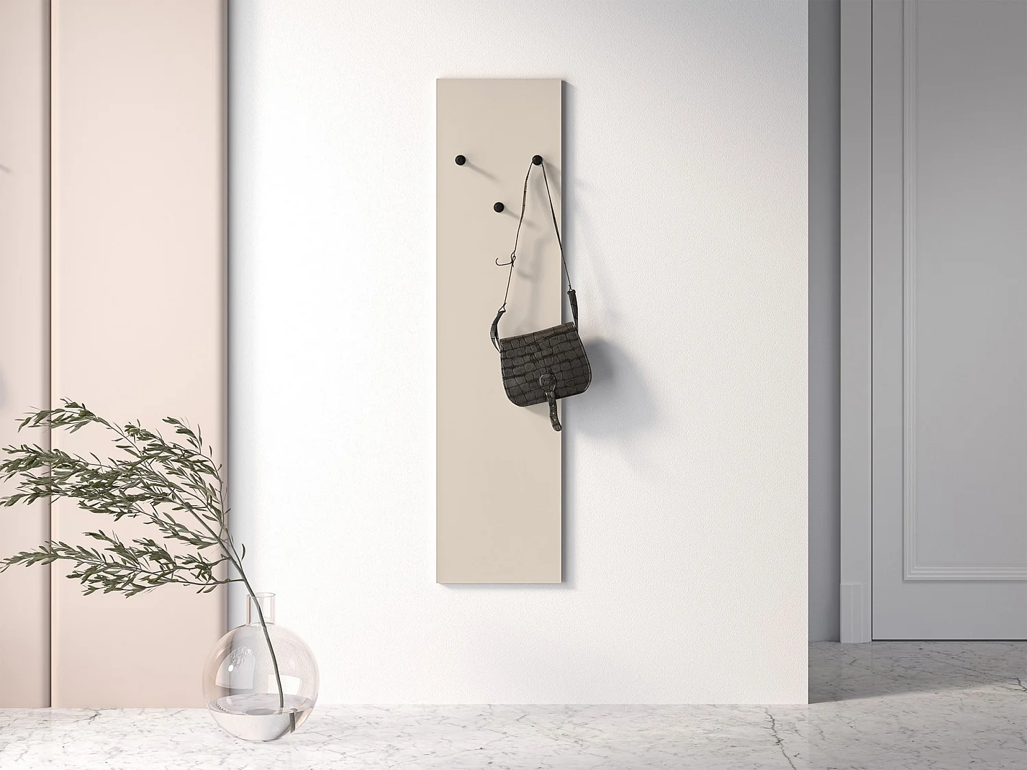 Wandkapstok – 34 cm – beige – CALETTO