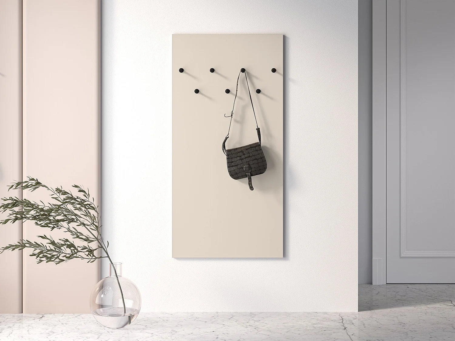 Wandkapstok – 68 cm – beige – CALETTO