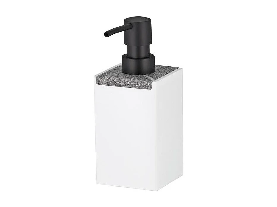 Witte stenen Kela zeepdispenser Cube – 300ml