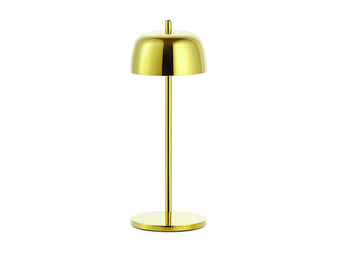 Lampe de table LED Zafferano CIRCE Or Brillant rechargeable et dimmable