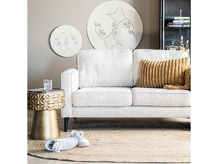 Wanddecoratie Furnilux – Beige 45×45 cm – Abstract Design