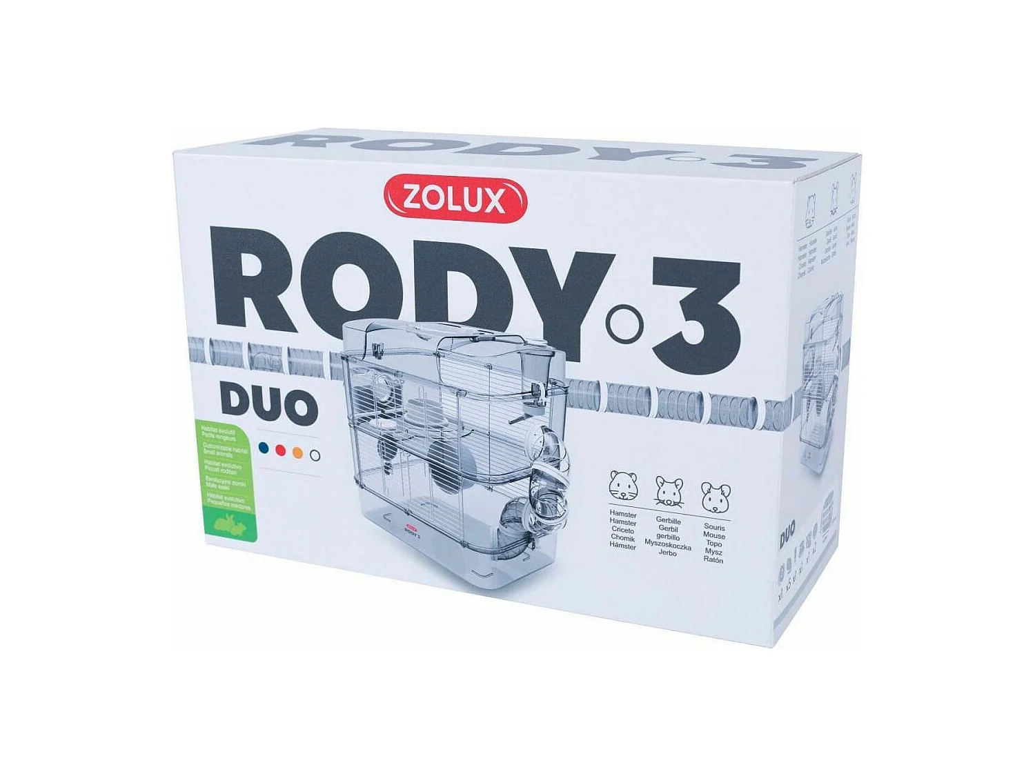ZOLUX 2-laagse kooi – 41 x 27 x 40,5 cm – Wit
