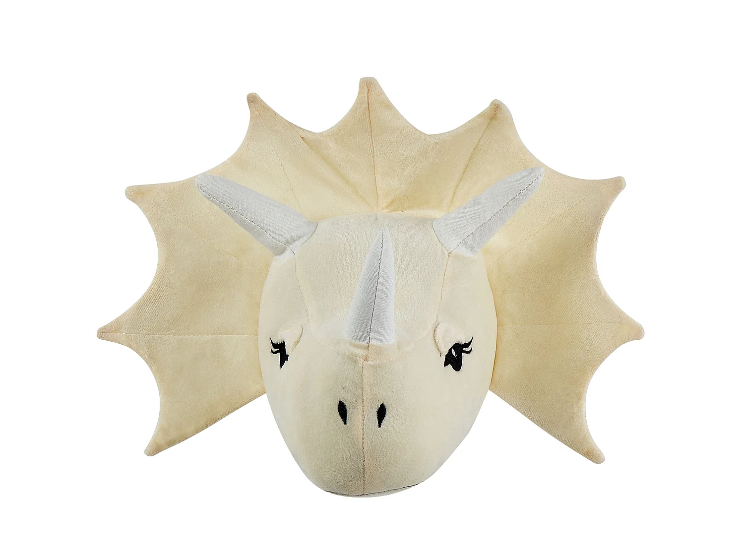 Wanddecoratie pluche dinosaurus beige REXX