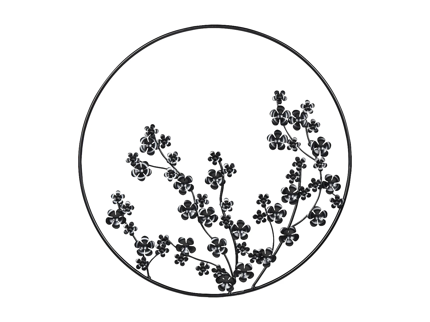 Wanddecoratie zwart STRONTIUM