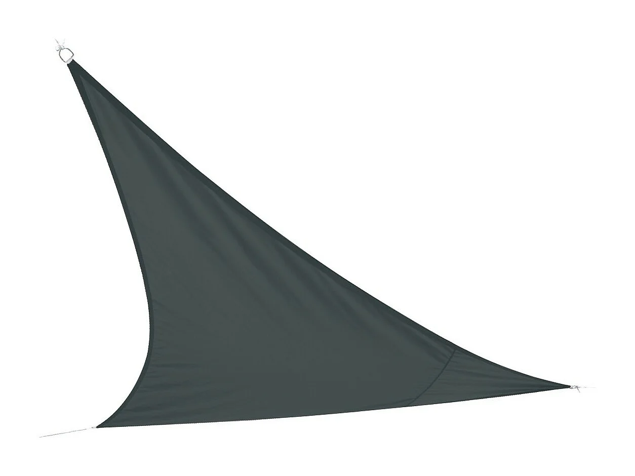 Driehoekig zwart schaduwdoek – Afmetingen 360x360x360 cm in polyester 160g/m²