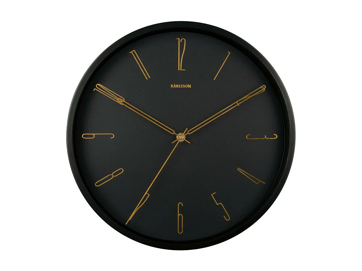 Wandklok Belle Numbers – Zwart- Ø35cm