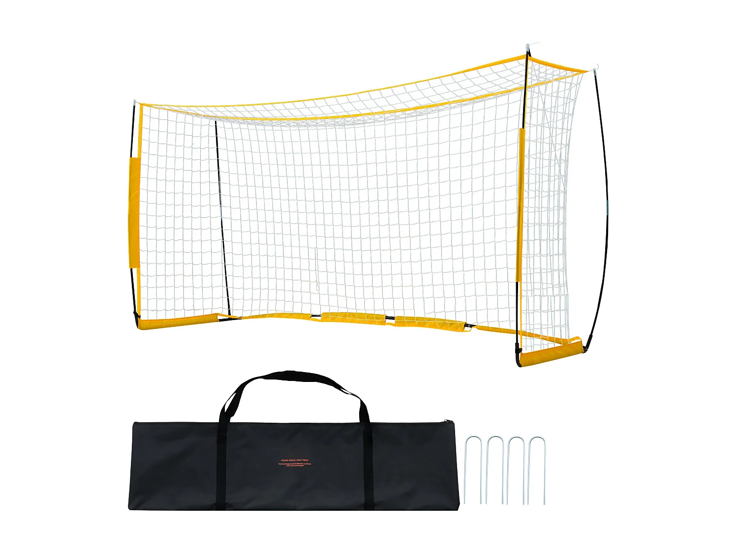 Voetbaldoel, SucceBuy 365×183 cm Draagbaar Voetbaldoel met Draagtas voor Kinderen