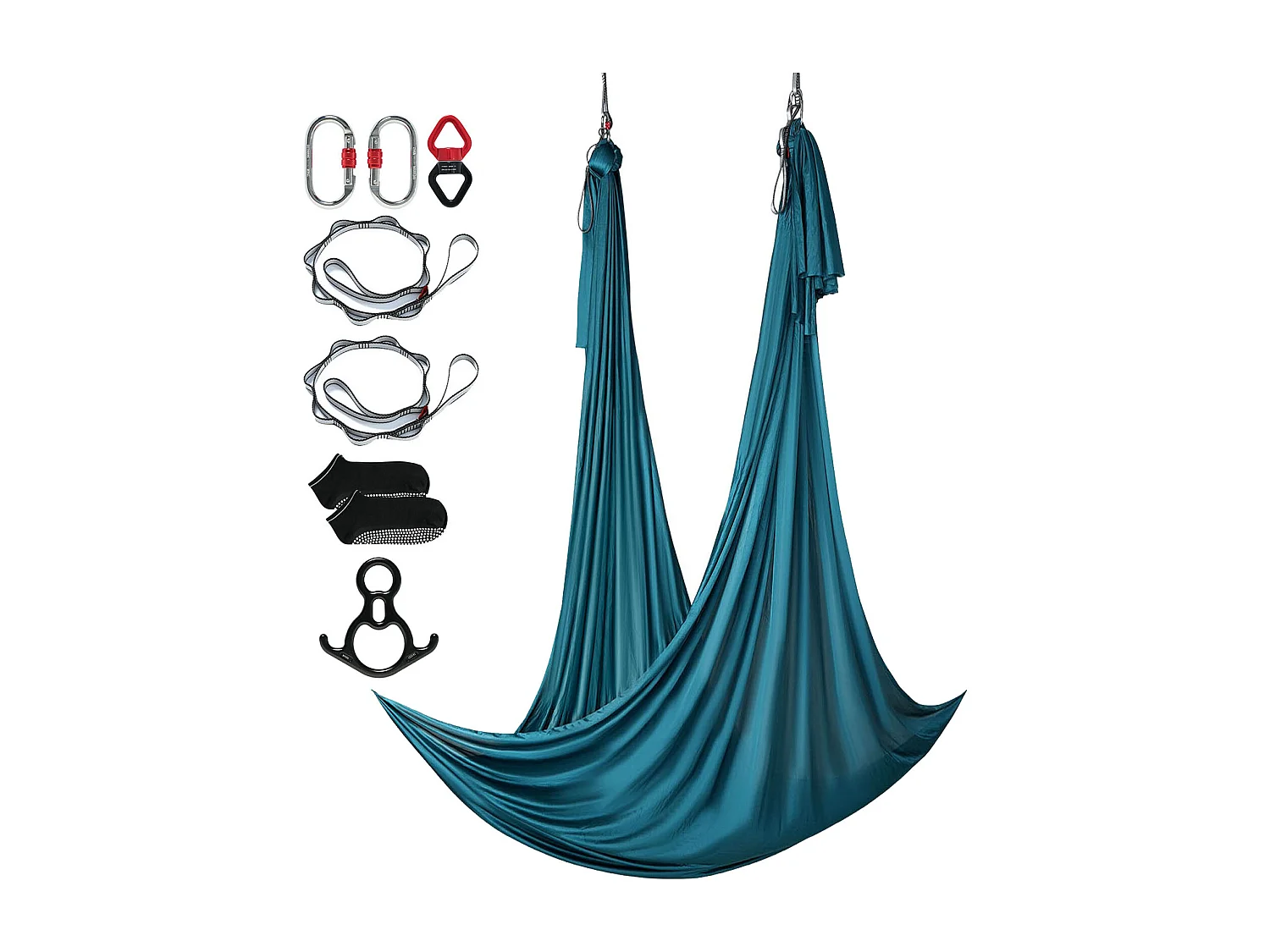 Yoga Hangmat SucceBuy 11 m, Trapeziumhangmat voor Inversie, Groen