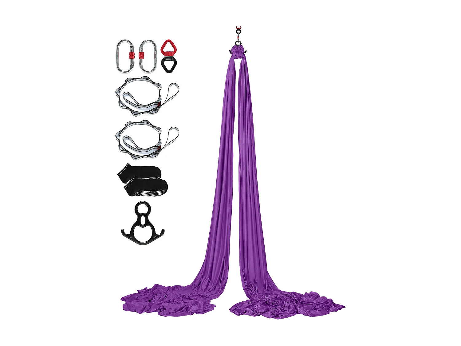 Yoga Hangmat SucceBuy 8,7 m, Trapezium Inversie Hangmat Fly, in Luchtzijde, Violet