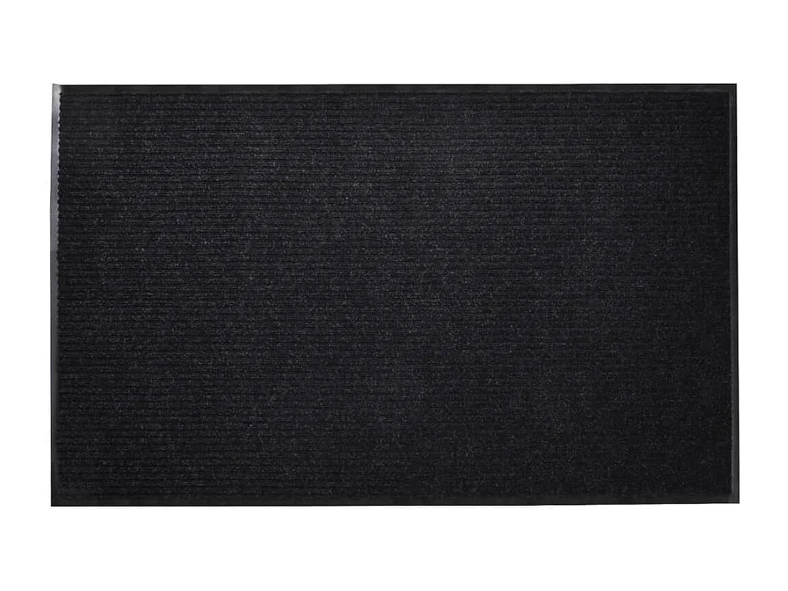 Zwarte PVC Deurmat 90 x 60 cm Antislip en Gemakkelijk Schoon te Maken