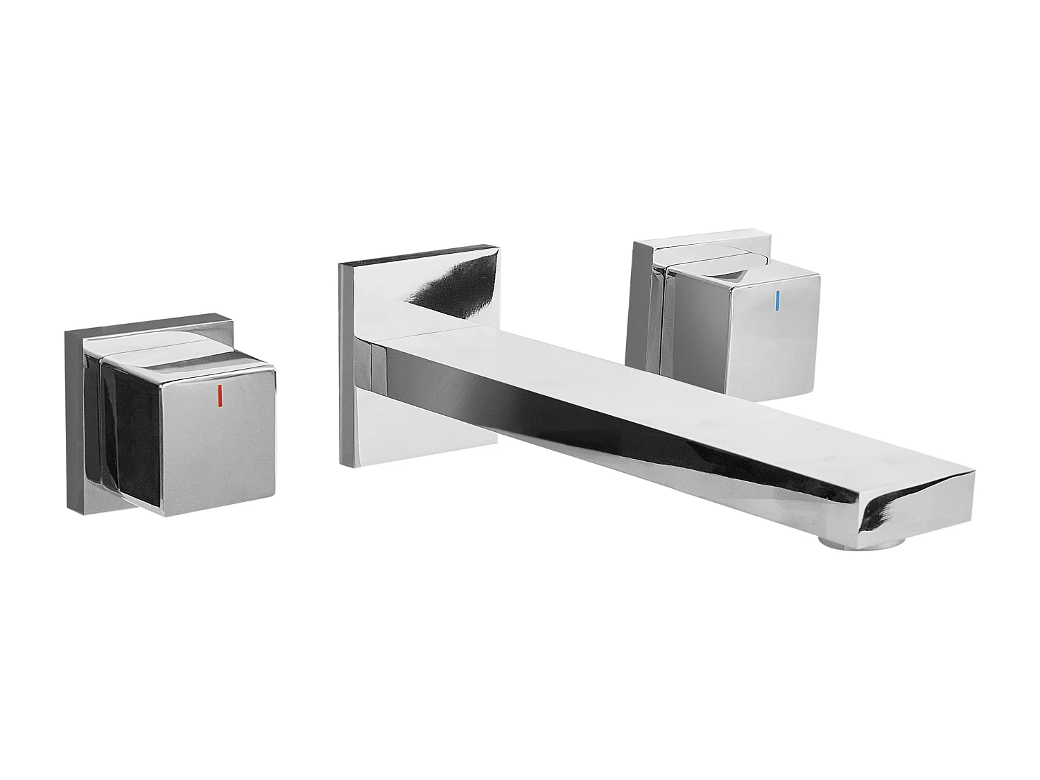 Wandgemonteerde mengkraan PAILON Zilver