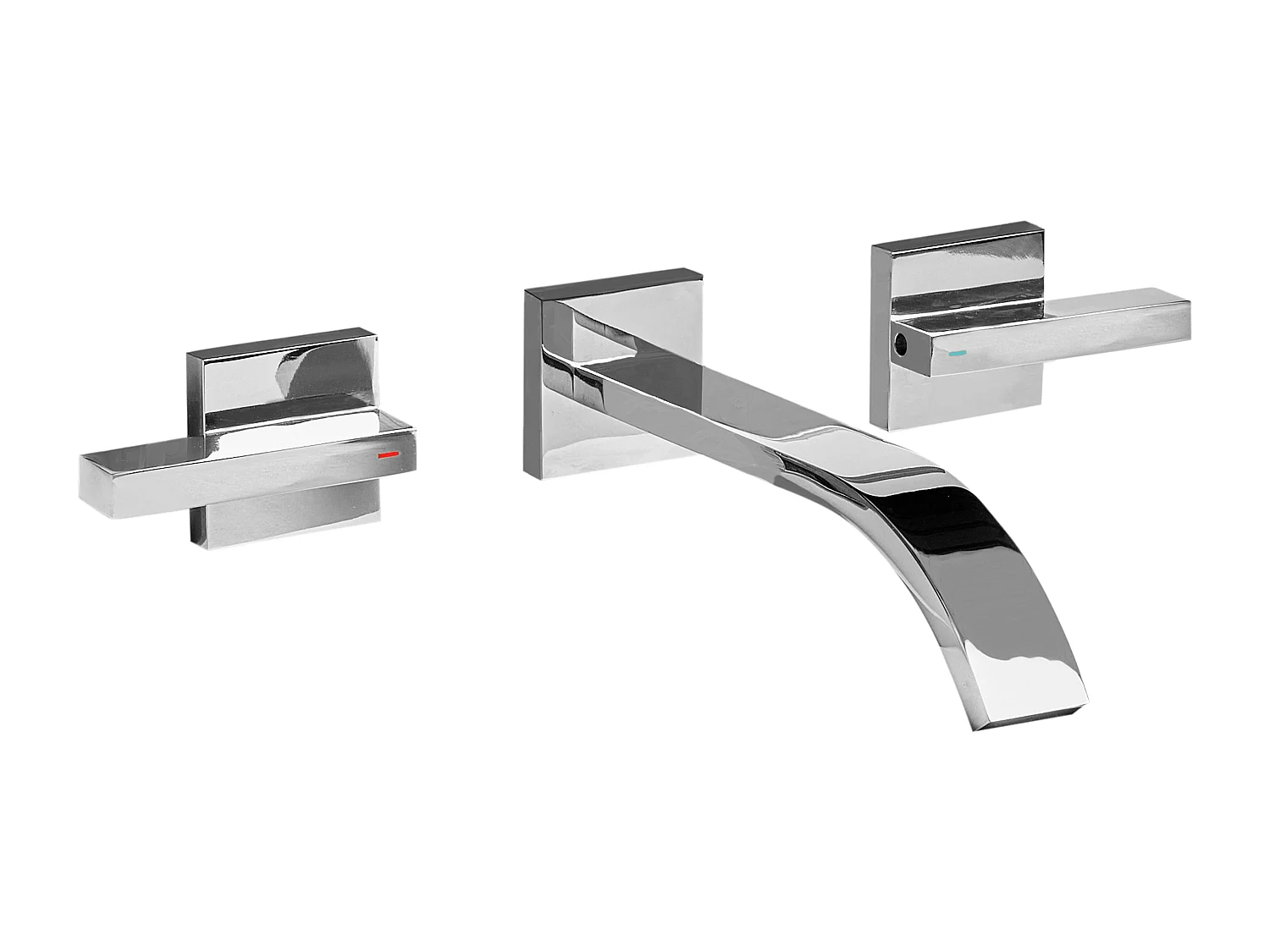 Wandgemonteerde mengkraan BERRACO Zilver