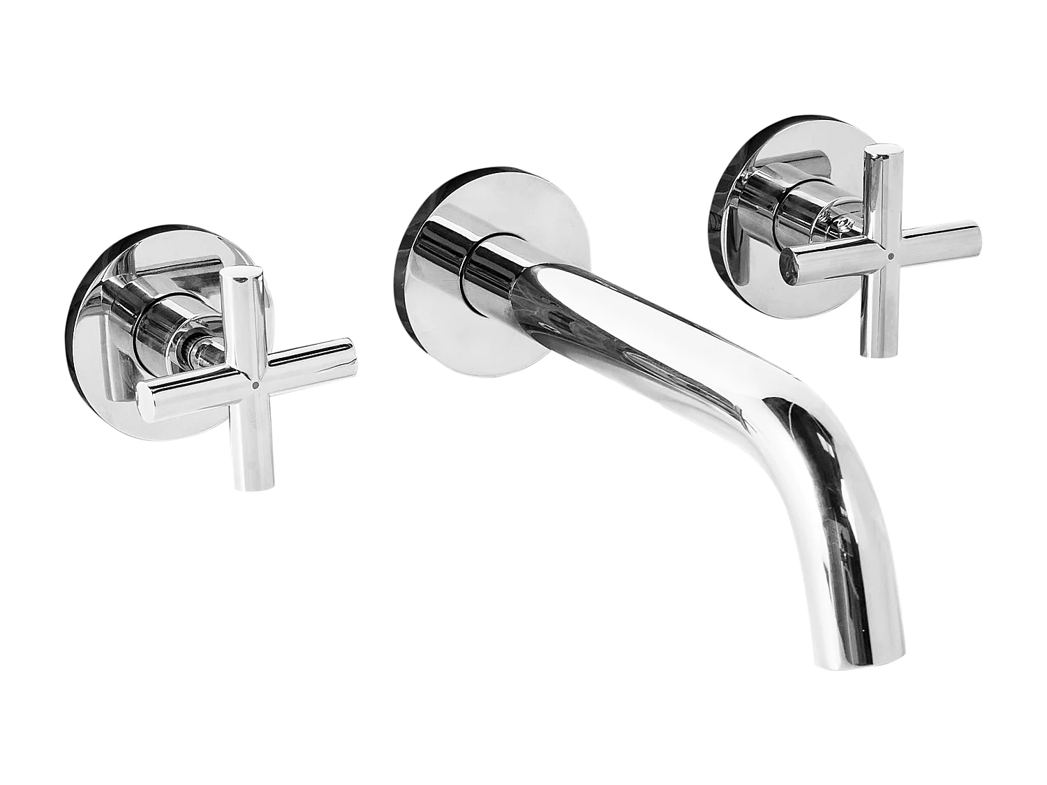 Wandgemonteerde mengkraan KAIETEUR Zilver