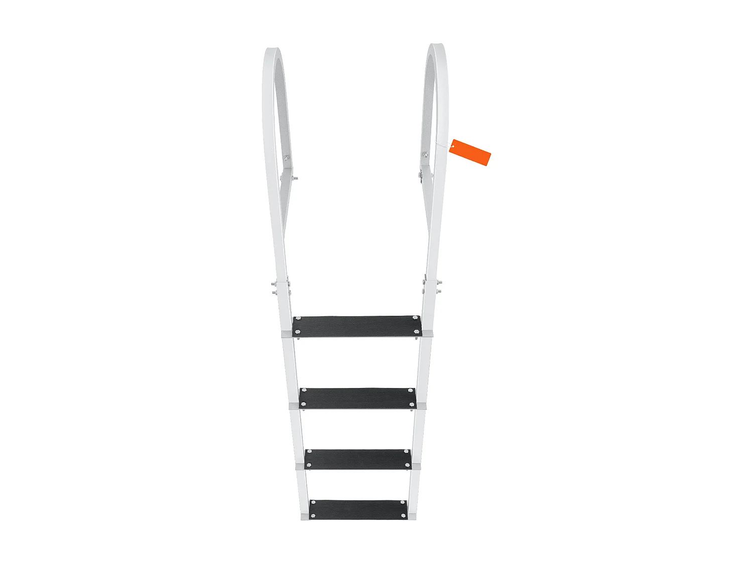 Zwembadladder, badladder, draagvermogen 226 kg, verwijderbare 4 treden, aluminium