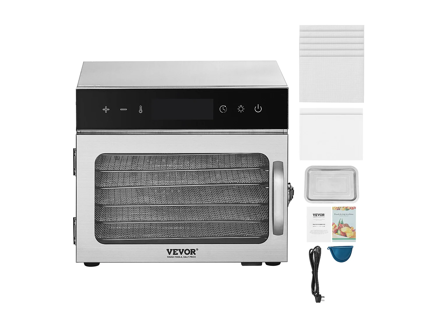 Voedseldehydrator SucceBuy, 6 Roosters van Roestvrij Staal, 400 W, voor het Drogen van Groenten en Fruit