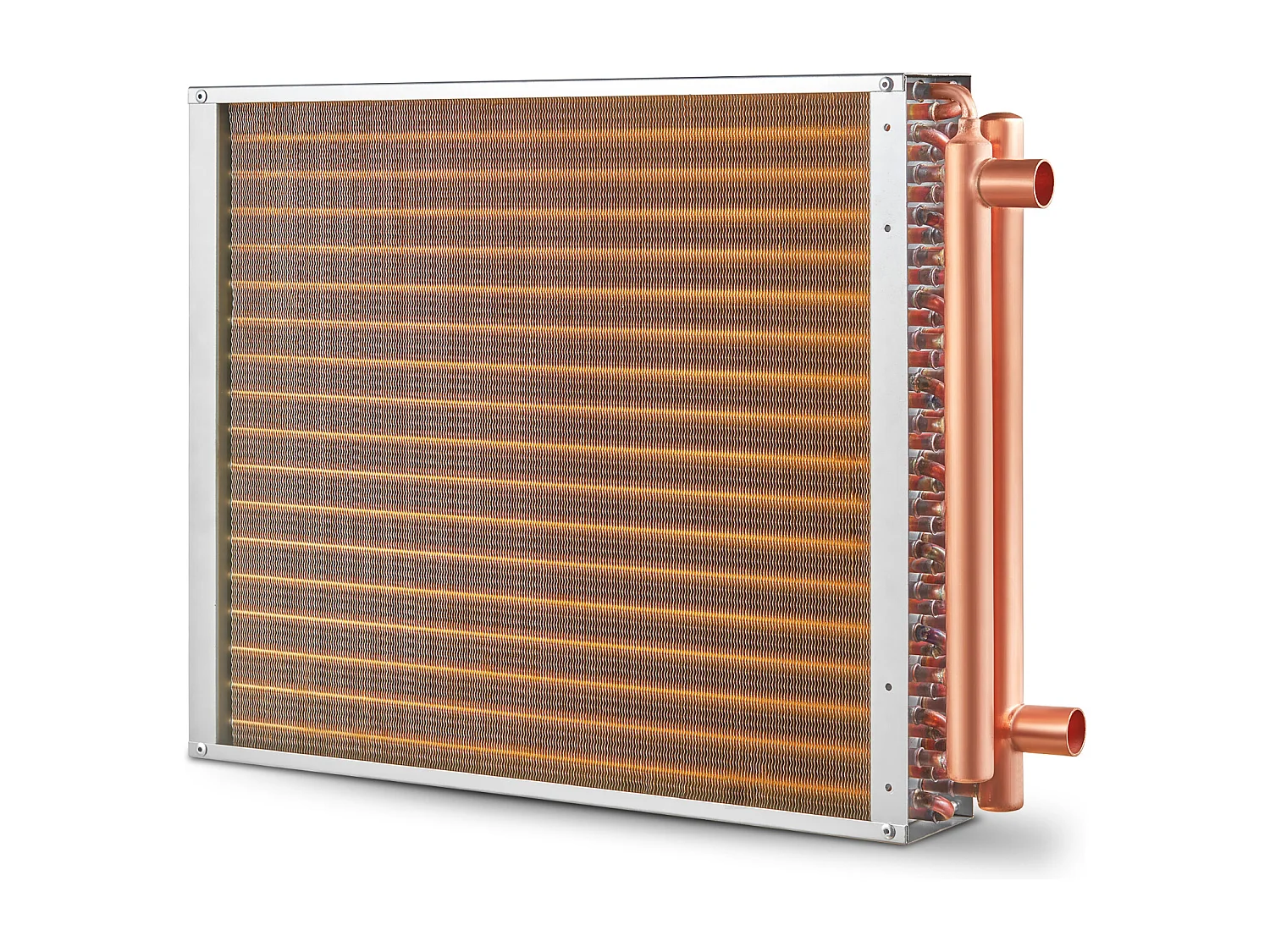 Water-Lucht Warmtewisselaar SucceBuy 46cm x 51cm, 3 Rijen, Poorten 7.6/20.3cm, 242 Vinnen
