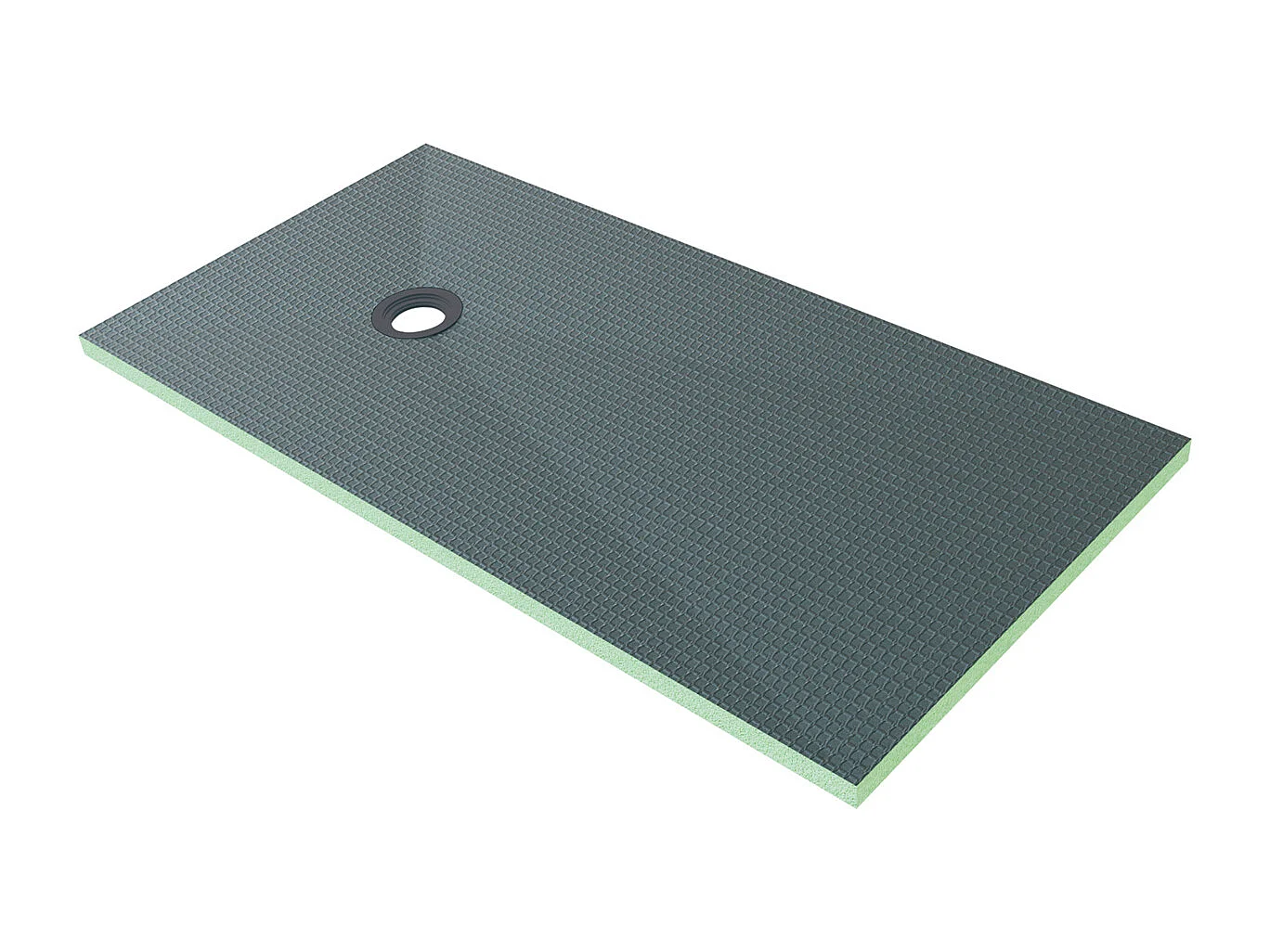 XPS-isolatieplaat 160x80cm zijn ideaal voor vochtige ruimtes zoals een badkamer, H: 40mm,met douchegoot rooster en afvoer