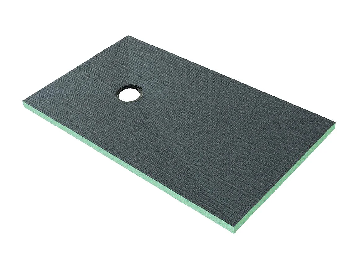 XPS-isolatieplaat 150x90cm zijn ideaal voor vochtige ruimtes zoals een badkamer, H: 40mm,met douchegoot rooster en afvoer
