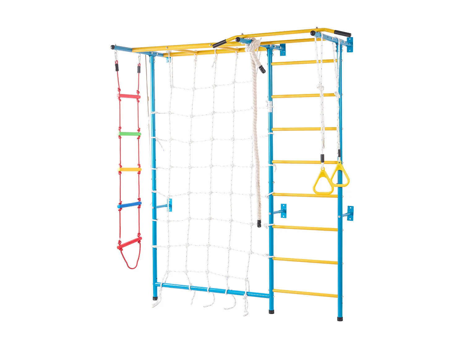 Wandladder 7-in-1 voor Kinderen SucceBuy, Stalen Klim- en Bewegingsspeelgoed voor Binnenshuis
