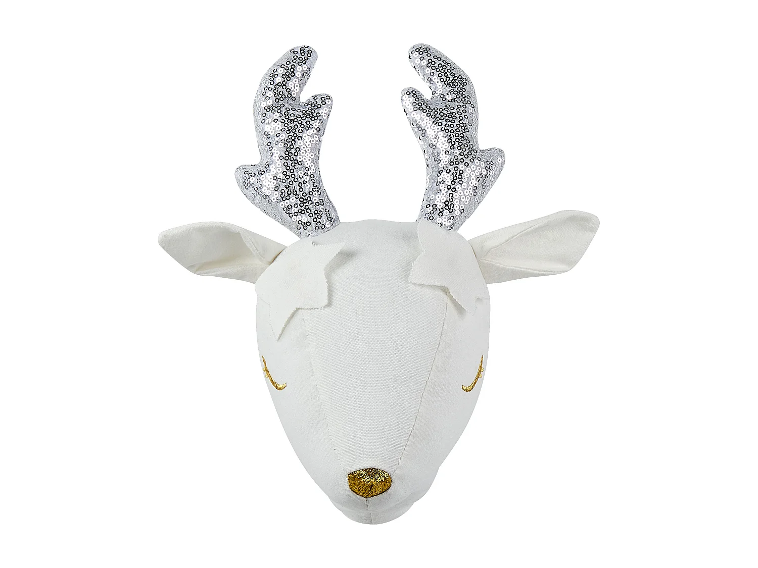 Wanddecoratie pluche hert wit SUZY
