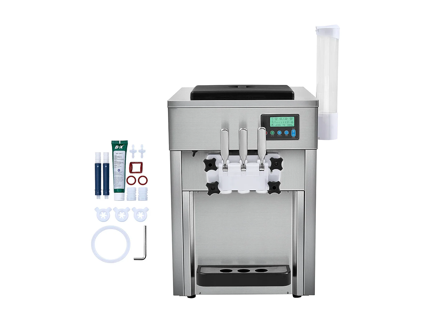 Zachte Ijscrememachine SucceBuy 20 L/H 3 Aromen, Toonbank