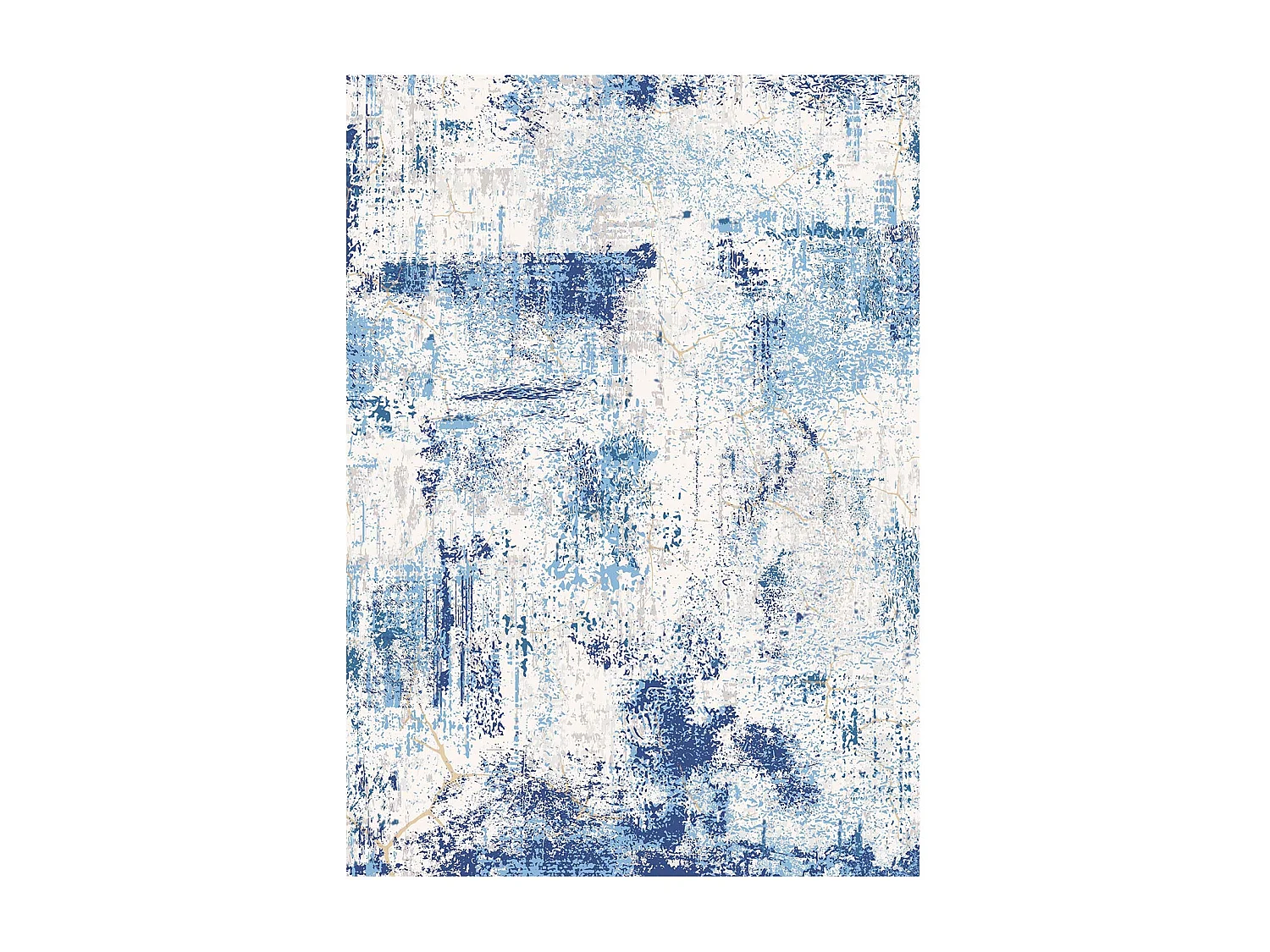 Woonkamer Tapijt SucceBuy, 1,5 x 2,1 m, Groot Wasbaar Antislip Tapijt voor de Slaapkamer, Zacht en Comfortabel, Moderne Stijl, voor de Slaapkamer, Blauw