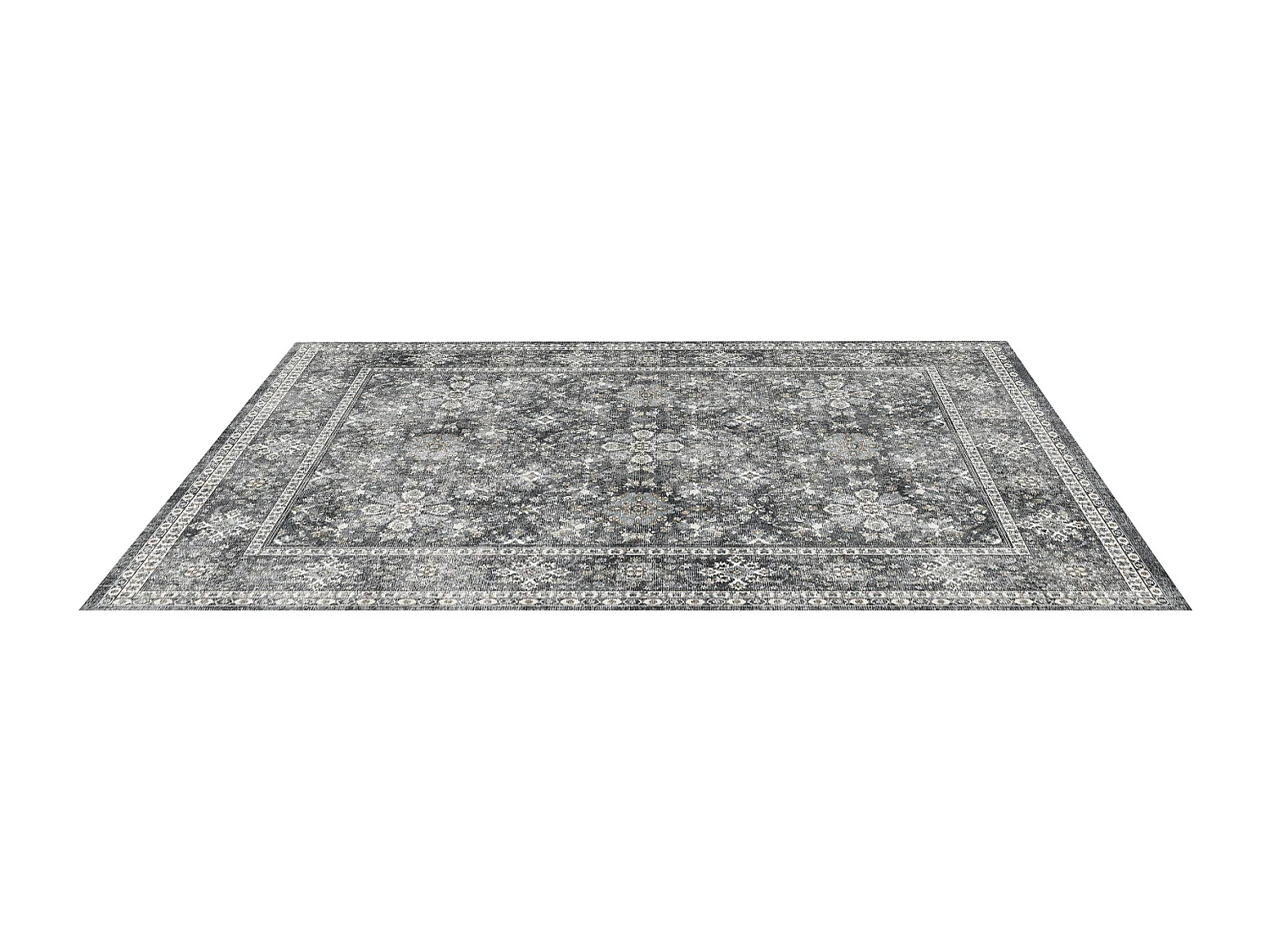 Woonkamertapijt SucceBuy, 2,4 x 3 m, Groot Wasbaar en Antislip Tapijt voor de Slaapkamer, Zacht en Comfortabel, Vintage Stijl, voor Slaapkamer, Kantoor, Hal, Grijs