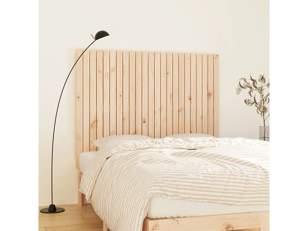 WandHoofdbord | Hoofdeinde 146,5x3x110 cm massief grenenhout