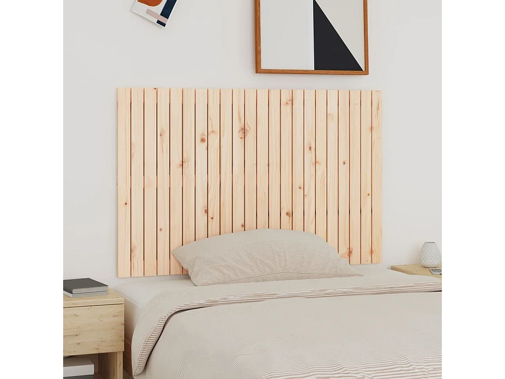 WandHoofdbord | Hoofdeinde 140x3x90 cm massief grenenhout