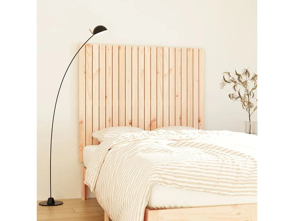 WandHoofdbord | Hoofdeinde 127,5x3x110 cm massief grenenhout
