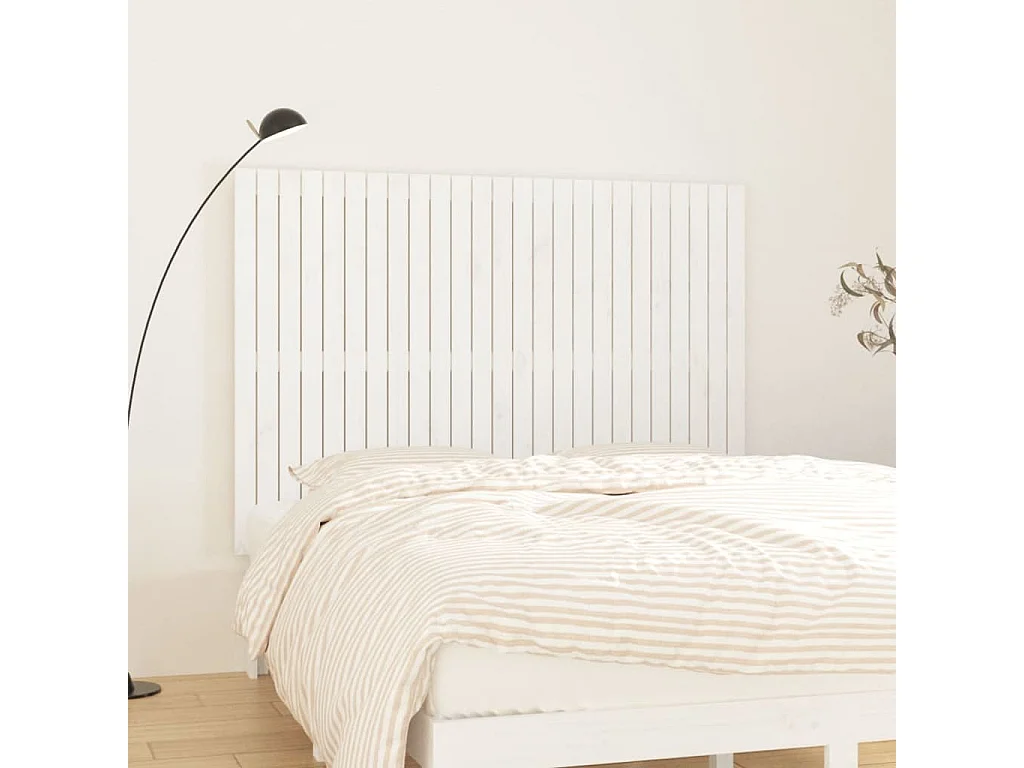 WandHoofdbord | Hoofdeinde 159,5x3x110 cm massief grenenhout wit