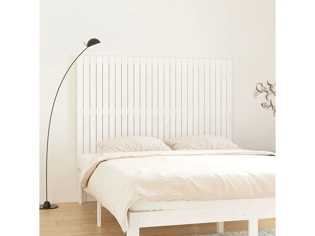 WandHoofdbord | Hoofdeinde 166x3x110 cm massief grenenhout wit