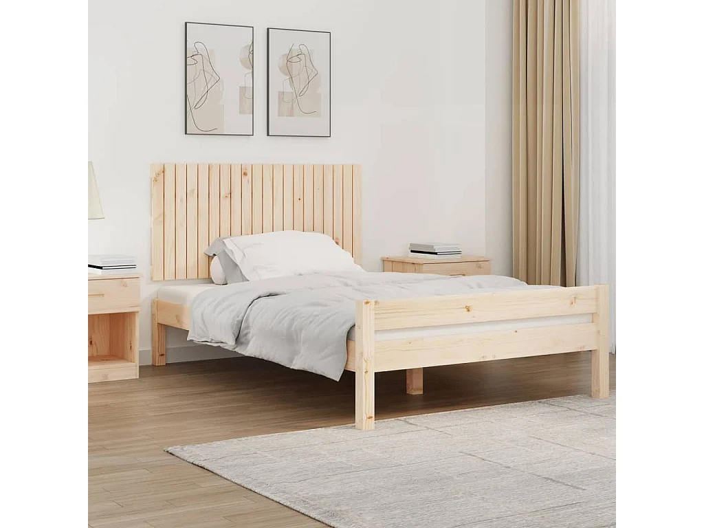 WandHoofdbord | Hoofdeinde 127,5x3x60 cm massief grenenhout