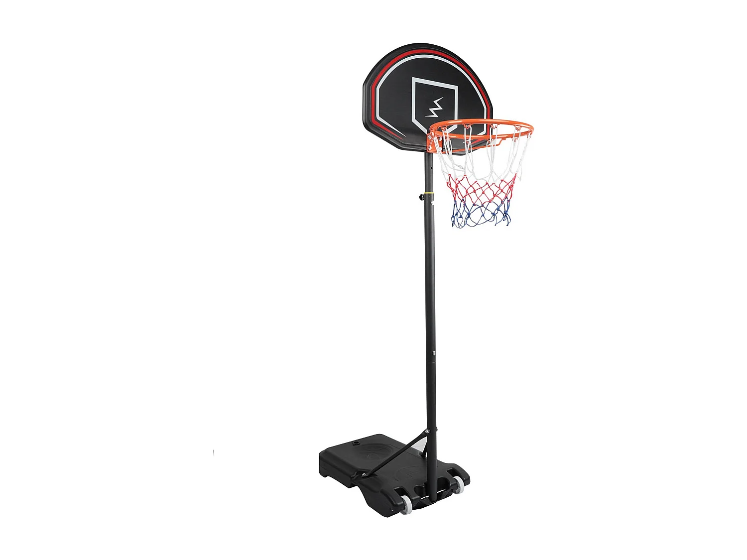 YOLEO Basketbalnetje voor Kinderen, Hoogteverstelbaar 110-210 cm, Draagbare Basketbalstandaard met Wieltjes
