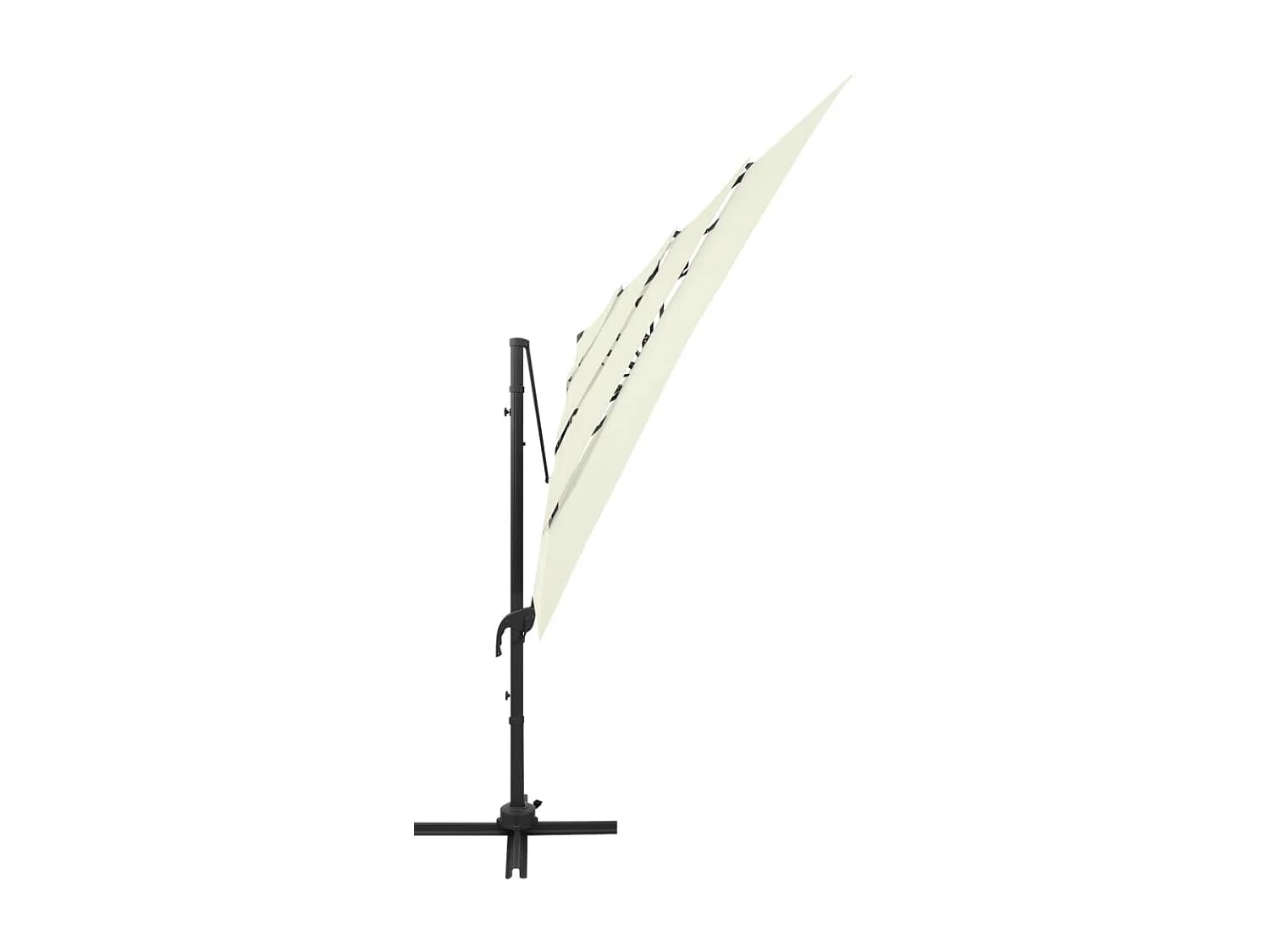 Zyldar  Parasol 4-laags met aluminium paal 250×250 cm zandkleurig