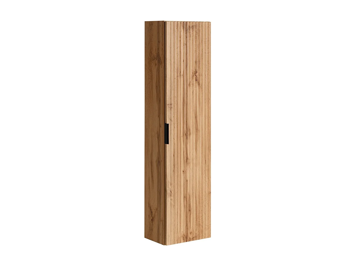 Zwevende badkamerkolom NOXERA – 1 deur – Kleur wotan eik – Hoogte 140 cm