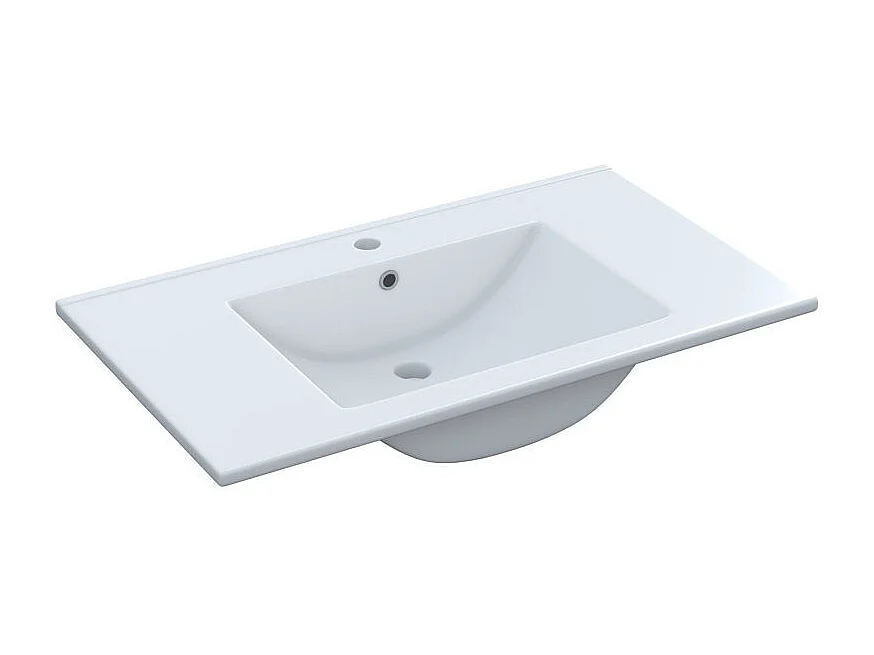 Witte keramische wastafel 80 x 45 cm – Modern en functioneel ontwerp