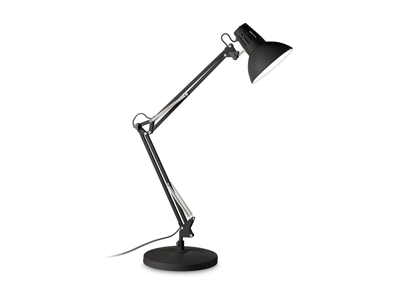 WALLY TL1, zwarte metalen tafellamp met scharnier, Ideal Lux