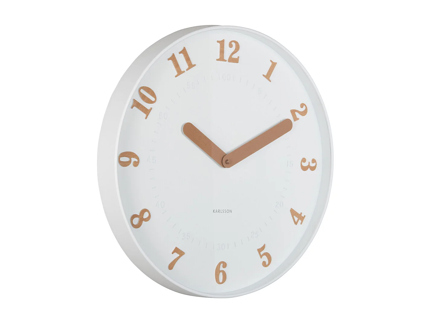 Wandklok Amena  – 40x4x40 cm – Wit