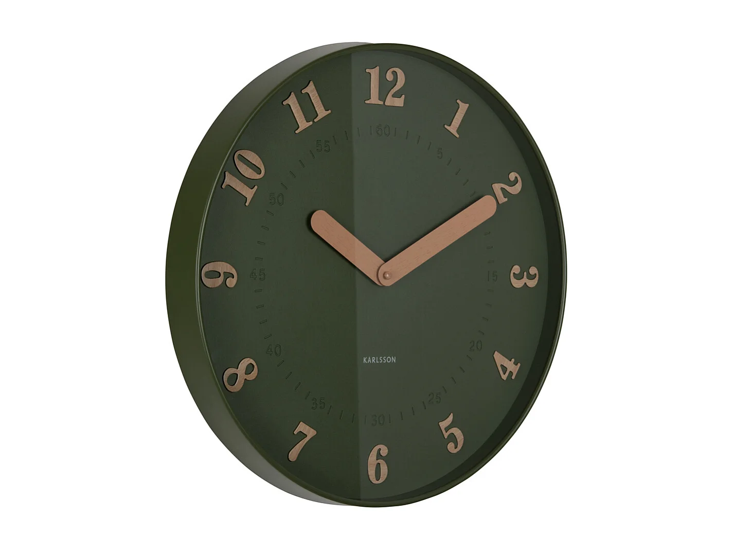 Wandklok Amena  – 40x4x40 cm – Groen